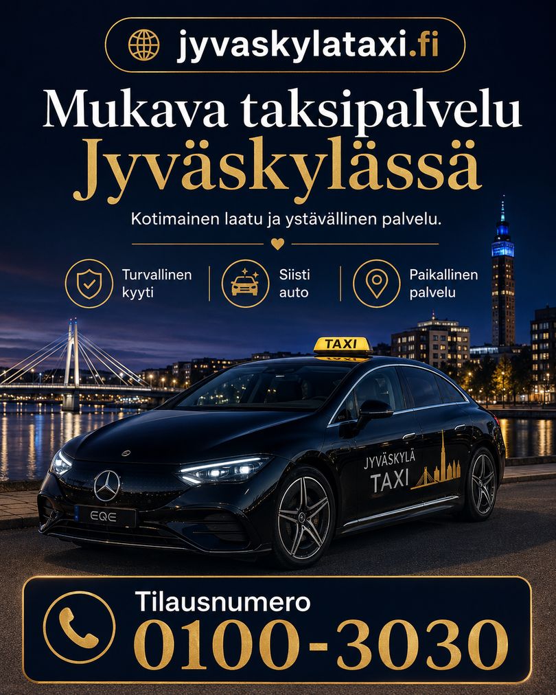 Taksi Jyväskylä – tilaa numerosta 0100 3030